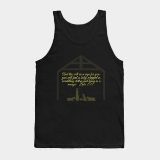 And this will be a sign.. - Bible Verse - Christian Christmas Design Tank Top